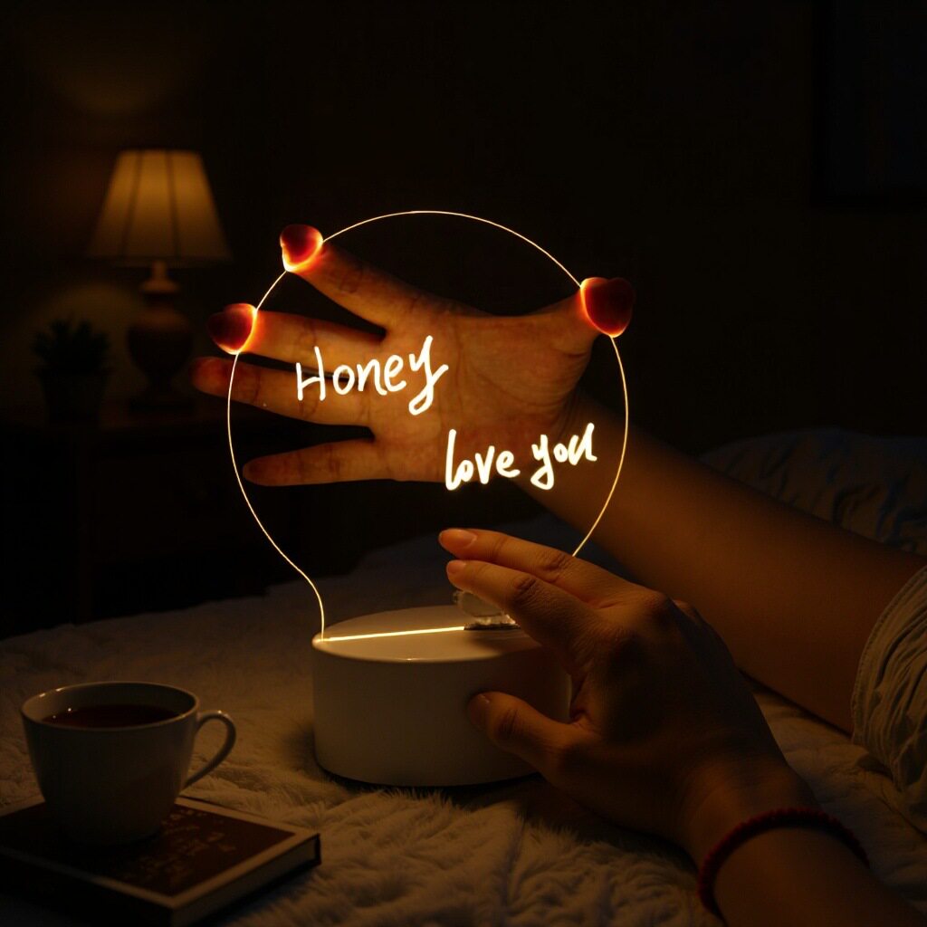 Manufacturer Wholesale Blank Message Board 3D Night Light Acrylic Erasable Handwritten Memo Luminous Drawing Board