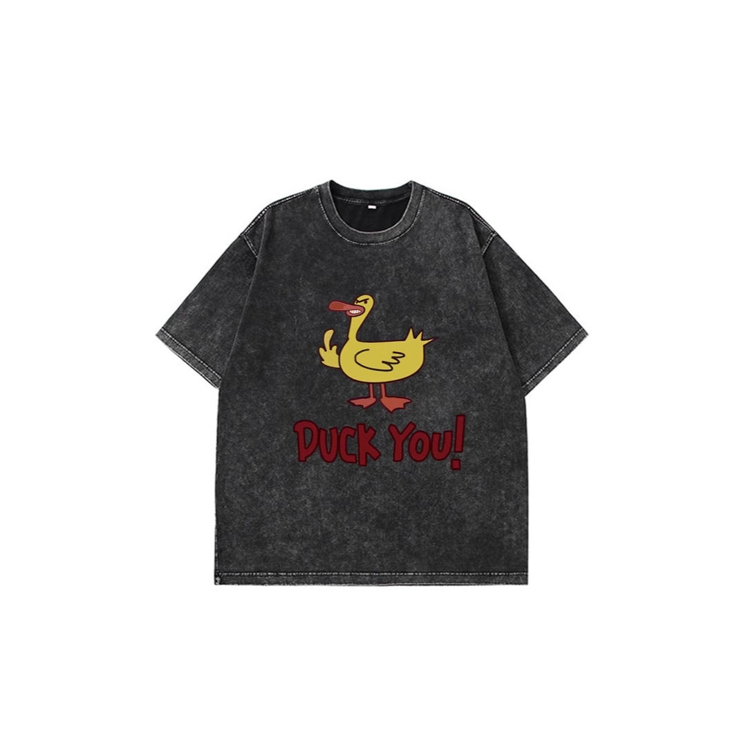 Loose Fit Womens T Shirt Cute Floral Print Vintage Wash Short Sleeve Summer Casual Wear OEM Available