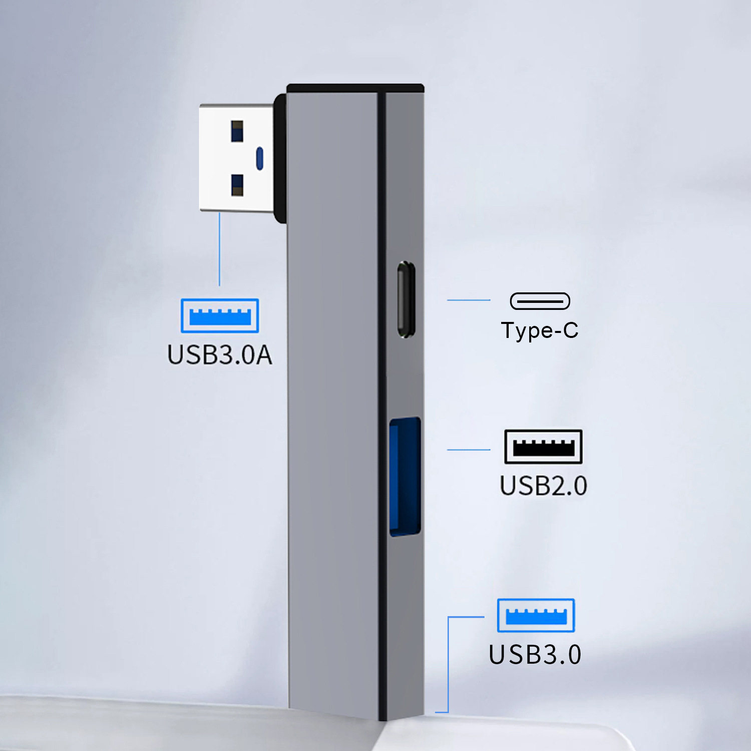 USB extender adapter splitter 3.0 interface hub hub computer multi-function extension one-to-three docking station
