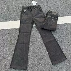 Original Design 1021 Raw Denim Jeans with Black Four-Stripe Narrow Selvedge, Men's Long Pants