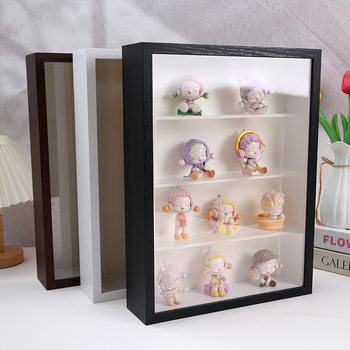 Bubble Mart Figure Frame DIY Creative Blind Box Storage Display Frame Transparent Dustproof Three-Layer Photo Frame Table Wholesale