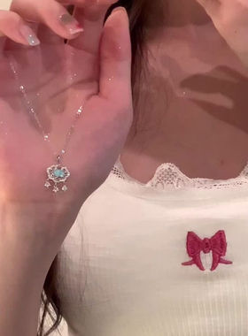 SPARKLE「玉锁含温」灵动如意平安锁吊坠项链女百搭锁骨链气质饰