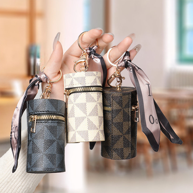 Cross-Border Labelable Coin Purse 2024 New Compact Bag Pendant Headphone Bag Lipstick Bag Mini Key Chain Bag