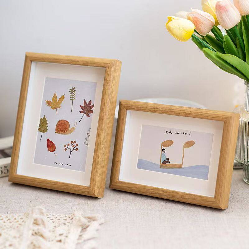 67810inch DIY Hollow Picture Frames 1.5cm A4 Gift Calligraphy and Painting Frames Decorative Storage Specimen Wholesale Modern Minimalist