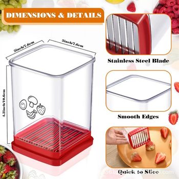 Cross-Border Dropshipping Multifunctional Home Kitchen Fruit and Vegetable Rapid Slicer with Push Plate