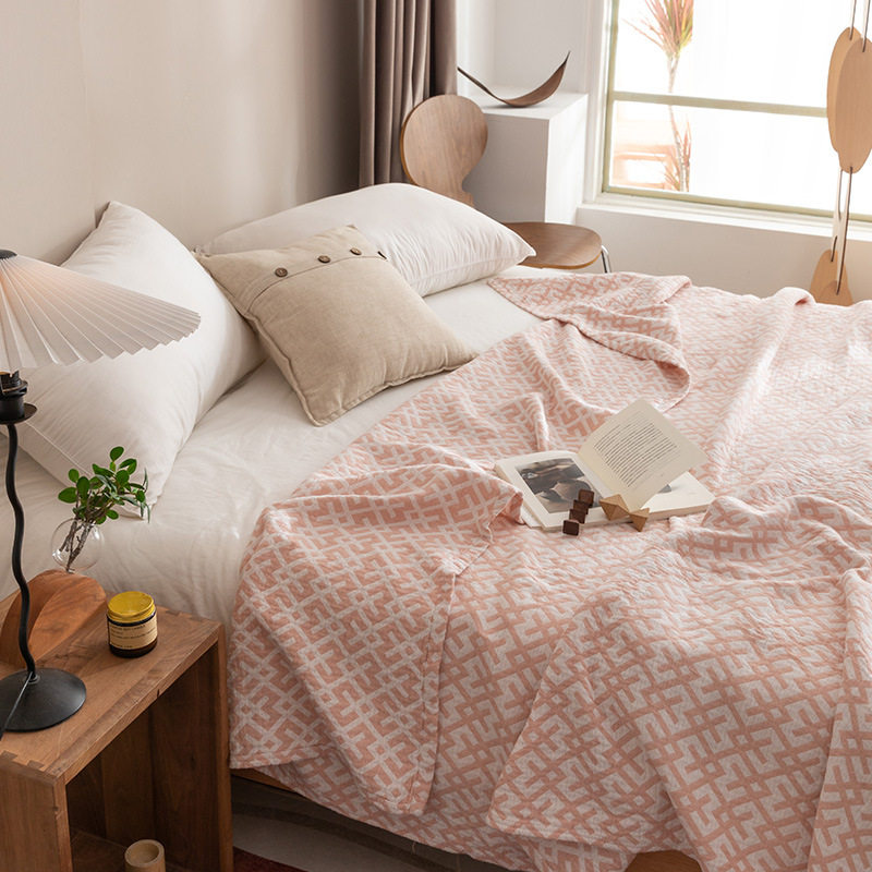 All Cotton Japanese-style Pure Cotton Towel Quilt Single-person Washable Three-layer Gauze Quilt Adult Double-person Thin Towel Cover Blanket