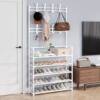 Simple Floor Shoes and Hats Rack Coat Rack Shoes Rack Integrated Rack Household Bedroom Living Room Hanger Hallway Shoes and Hats Rack