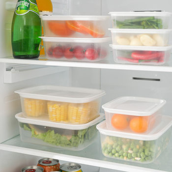 Refrigerator Storage Box Large Capacity Transparent Fresh-keeping Storage Box Kitchen Storage Sealed Jar Fruit and Vegetable Food Organizer