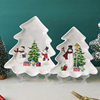Nordic country Christmas snowman Christmas tree plate creative tree plate dinner plate dessert dessert plate tray tableware