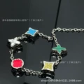 5#Silver five-flower bracelet