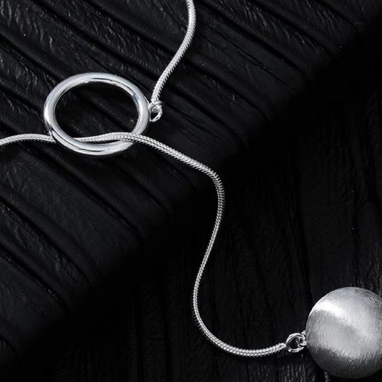 Brushed Ball Long Necklace Women's 2024 New High-end Elegant Light Luxury Woolen Chain Women's Niche Design Sense Women