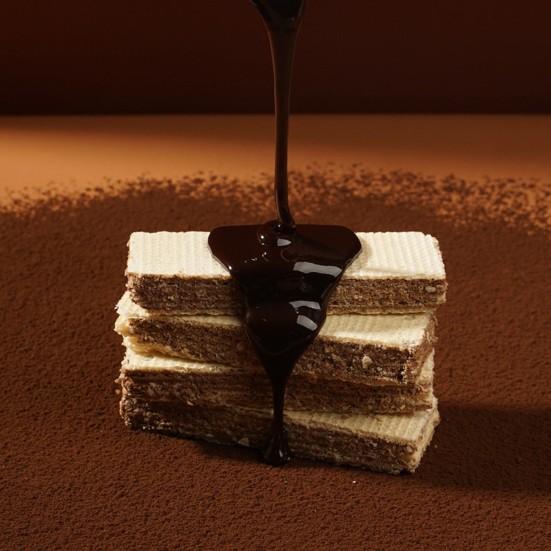 Hazelnut Chocolate Wafer Biscuits Italian Style Crispy Chocolate Sandwich Afternoon Tea Snacks Individually Packaged