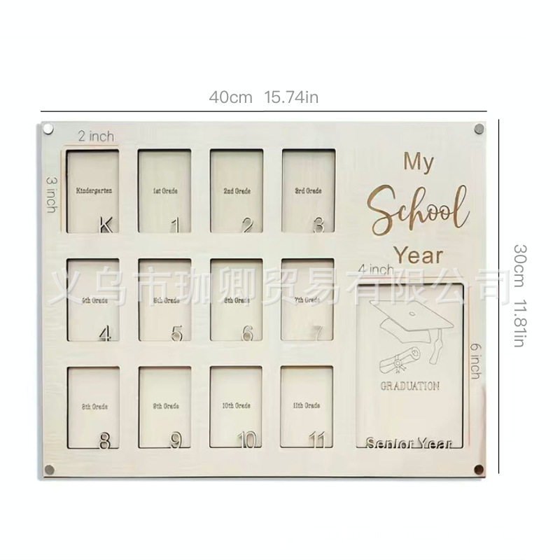 Cross Border School Years Photo Frame Graduation Wooden Photo Frame Photo Collage Gift