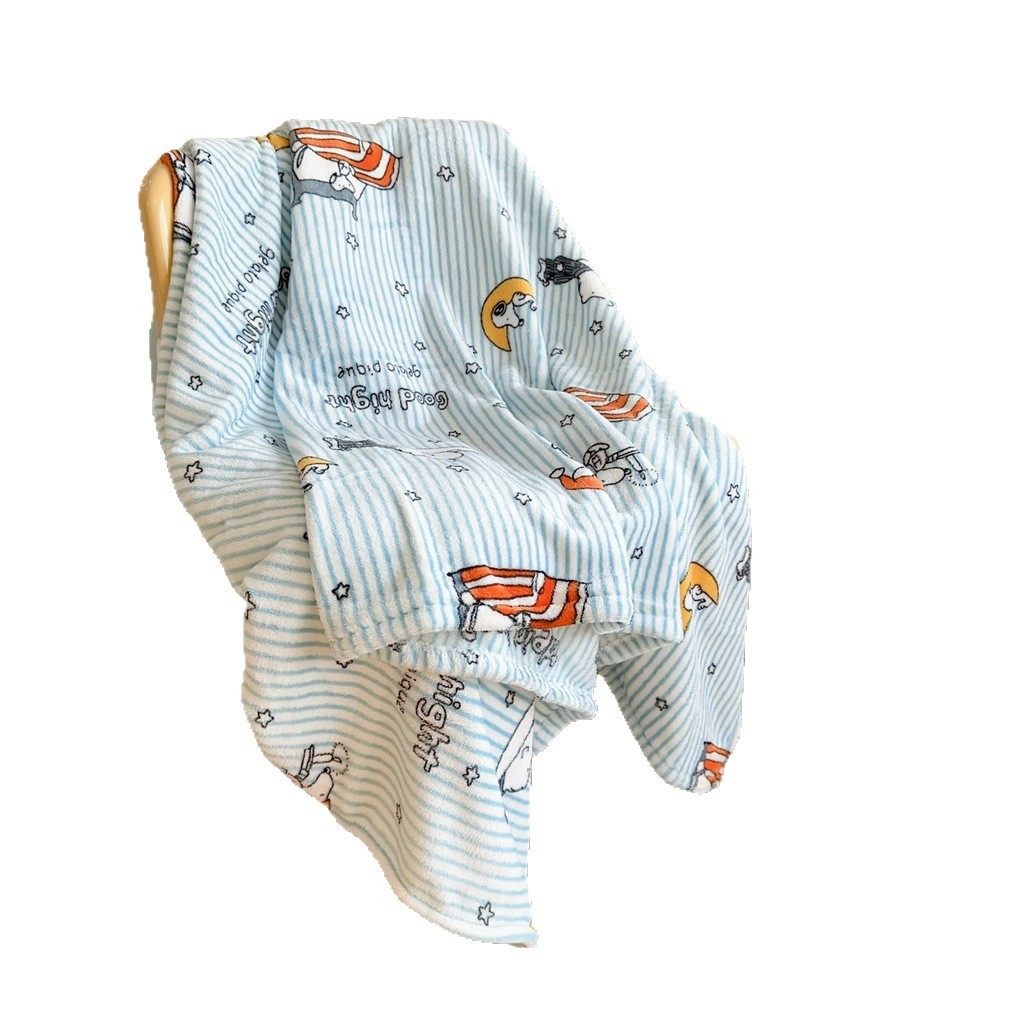 INS Cute Cartoon Blanket Flannel Blanket Student Dormitory Blanket Living Room Sofa Nap Air-conditioning Blanket Aircraft Blanket