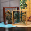 Hollow 4cm dried flower photo frame square double-sided glass toy storage frame DIY plant three-dimensional specimen frame
