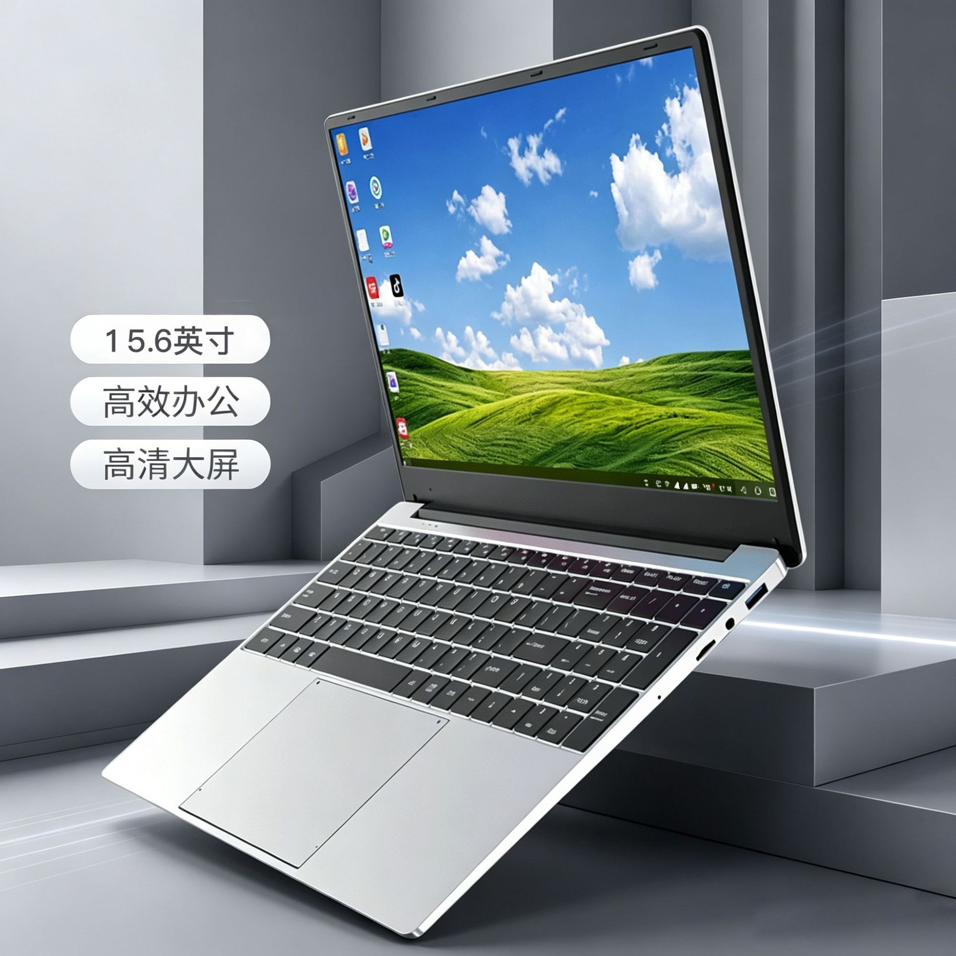 15,6-дюймовый ультратонкий портативный ноутбук core i7 4510U для бизнеса, офиса, студенческих интернет-игр Изображение 1