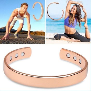 Cross-border Hot Selling Magnetic Bracelet European and American Jewelry Pure Smooth Open Rose Gold Magnetic Bracelet