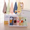 New coral velvet cartoon square towel gift box baby thickened absorbent towel gift box manufacturer square towel suit wholesale
