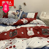 Scandinavian Style Internet Celebrity Four-Piece Single Quilt Cover Four-Season Bed Single Dormitory Bed Set Three-Piece Quilt Set