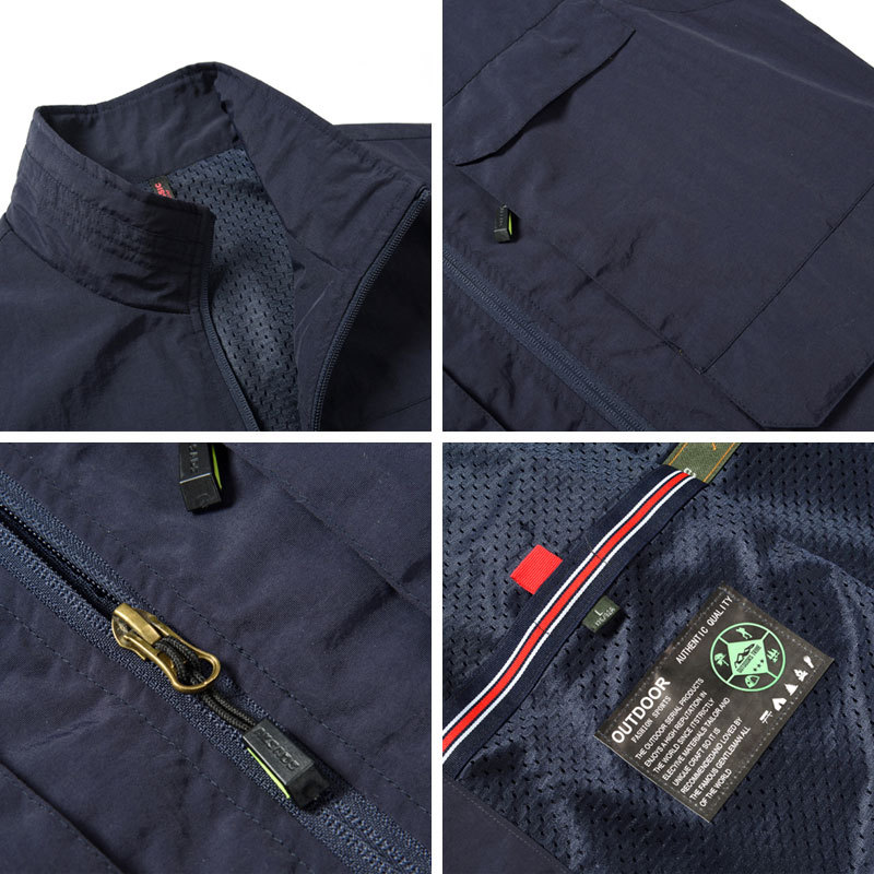 Reflective Emergency Management Vest Multi-Pocket Advertising Vest Custom Printed Logo Photography Workwear