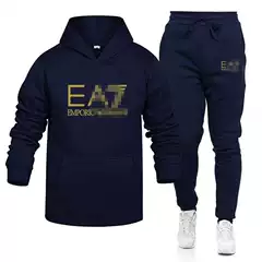 2024 autumn and winter winter cross-border men's and women's leisure European code blank solid color suit fleece loose sweater pants two pieces