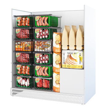 Summer Commercial Freezer Hanging Basket Basket Freezer Storage Rack Food Mesh Basket Refrigerator Hanging Shelf Summer Ice Cream Partition