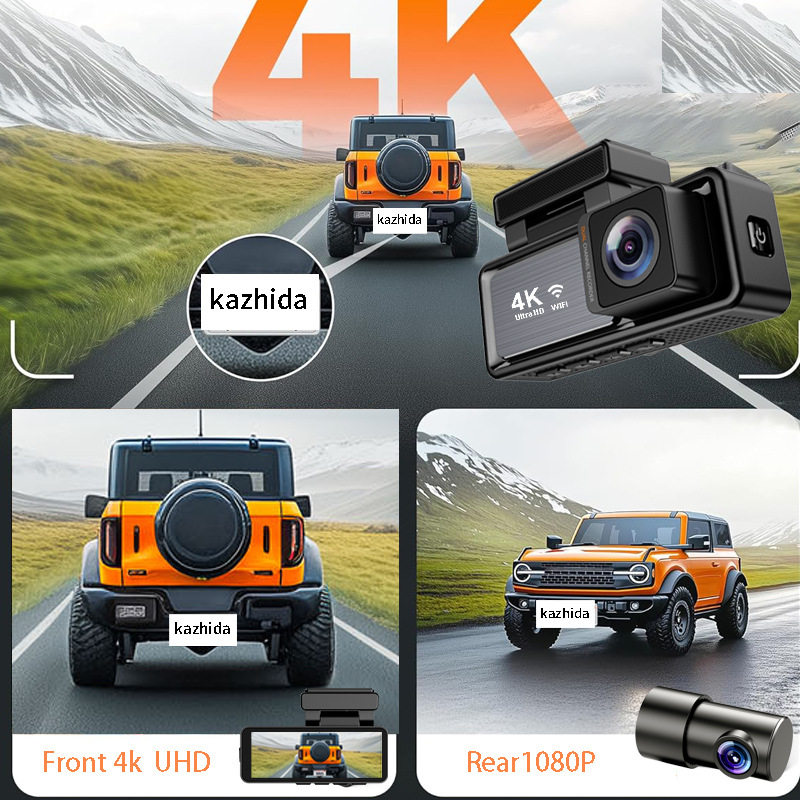 M6 Driving Recorder Ultra-Clear Front 4K Rear 2.5Kwifi Interconnection Gps Optional 24-Hour Parking Monitoring Source