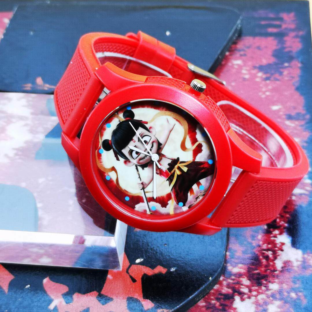 Nezha's Devil Boy Sea Movie Surrounding Relaxation Gift for Middle School Students Neutral Watch Round Pointed Watch