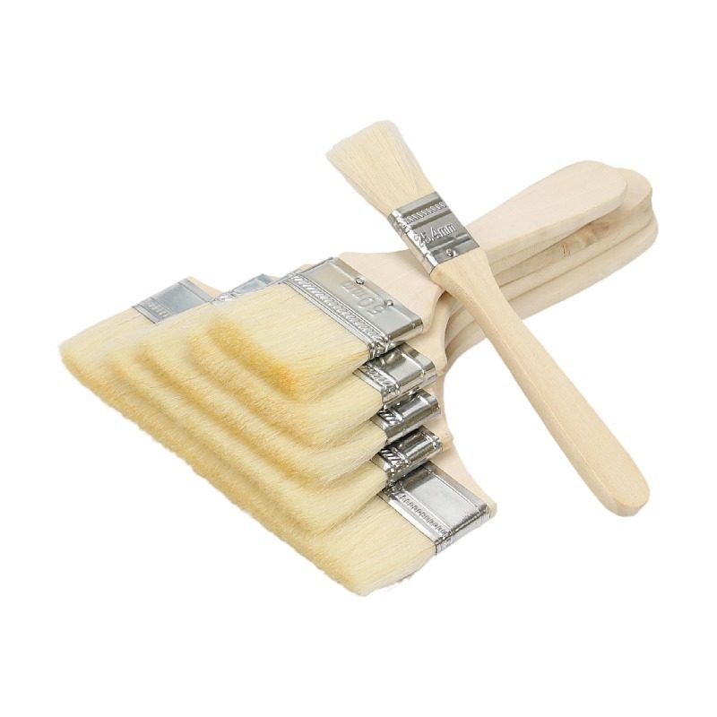 Manufacturer Wholesale Long-Handled Thin Wool Brush with Wooden Handle, Soft Bristle Brush for Gifts, Barbecue, Baking, and Paint Brush 2inch