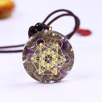 Foreign trade pendant Crystal gravel epoxy resin necklace pendant