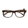 Kitty Leopard Print Glasses Frame Classic Cute Hawksbill Millennium Vintage Y2K Subculture Photography Plain Artifact