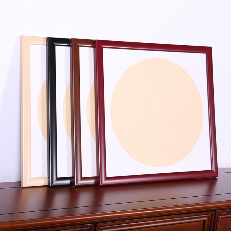 Chinese Solid Wood Chinese Painting Mahogany Picture Frame Framed Calligraphy Calligraphy Square Photo Frame Outer Frame Wall Hanging