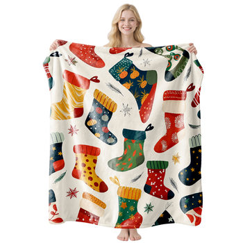 Cross-Border Christmas Themed Flannel Blanket Nap Blanket Manufacturer 231 Models in Stock Support Customization According to Drawings
