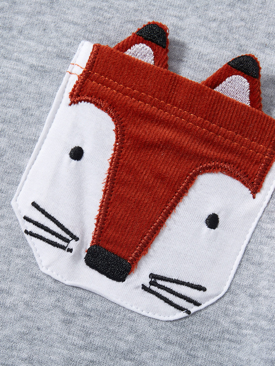 Kids' New Autumn & Winter Fleece-Lined Long-Sleeve Hoodie, Cartoon Color-Block Pullover