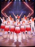 Детские костюмы для исполнения красных песен, костюмы для выступления хора, патриотическая тематика, танцевальные костюмы для мальчиков и девочек, костюмы для занятий чтением стихов