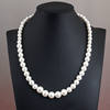 Pearl Necklace Women's Mother's Glass Imitation Pearl White Round Bead Jewelry Cheongsam Accessories Clavicle Chain Necklace Chain