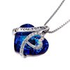 wish New love necklace I love you forever ocean heart pendant Crystal clavicle chain wholesale