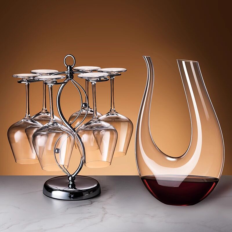 Red Wine Glass Set Crystal Glass Goblet Household Large Belly Cup Light Luxury High-End Wine Set Decanter Wine Glass