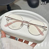 Wenyi Polygonal Myopia Glasses for Women Flat Glasses with Large Domenon for Face and Net Red Ultra Light Glasses Frame