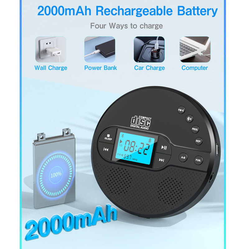 Cross-border new fever CD player retro listening album CD player Bluetooth player lossless sound CD player player