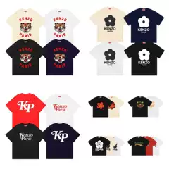 Minimalist Tiger Head American Retro Heavyweight Short-Sleeve T-Shirt Hip-Hop Trendy Brand Loose Fit Unisex Couple Matching Collection Graphic