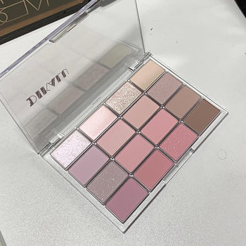 Nude gray pink coconut Brown 16 color eyeshadow plate daily smoky earth color pearlescent matte sequins 2024 New eyeshadow