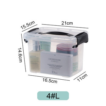 In stock direct supply 4L high transparent storage box plastic storage box suitcase storage box storage box toy storage box