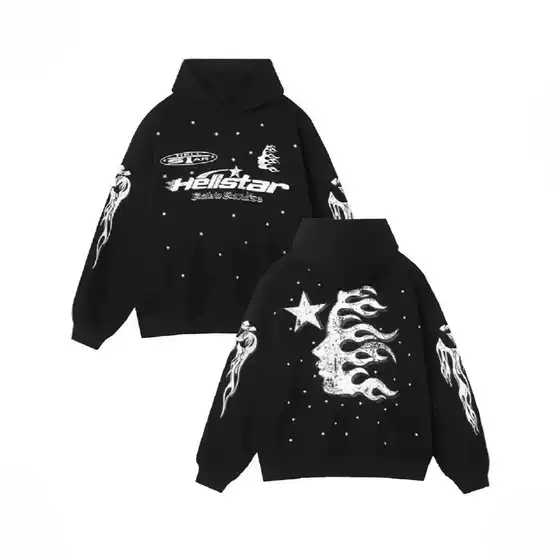 Cross-border New Hell Star Sweater Y2k Hoodie European and American Fashion Street Large Punk Harajuku Jacket