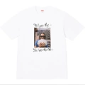 Supreme ss25 chest character photo printing short-sleeved t-shirt for men and women white