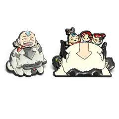 Anime Surrounding the World Avon The Last Air Zong Aang Apa Brooch Flying Yak Cartoon Metal Badge
