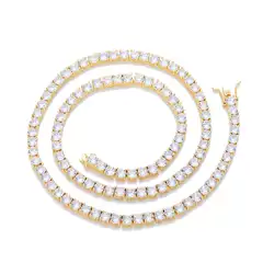 New Cross border Zircon Tennis Bracelet Accessories for Women, Hip Hop, Men, Hot Selling Accessories, Necklaces, Sweater Chains in Europe and America