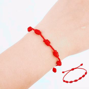 Cross-Border Hot-Selling Fashion 7-Knot Lucky Bracelet Simple and Personalized Hand-Woven Adjustable Couple Friendship Bracelet Now