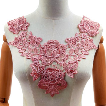 Water soluble lace collar polyester silk embroidery collar Three-Dimensional Hollow embroidery false collar DIY lace accessories