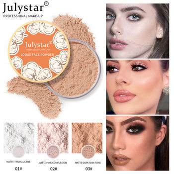 Julystar Concealer Loose Powder Light Nude Contouring Matte Loose Powder Waterproof and Sweatproof Non-Removing Makeup Setting Powder Cross-Border Makeup